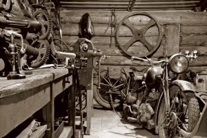 FotoTAPETA na flizelinie MS-5-0319 VINTAGE GARAGE