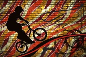 FotoTAPETA na flizelinie MS-5-0327 BICYCLE RED