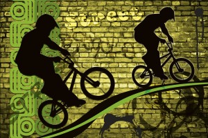 FotoTAPETA na flizelinie MS-5-0328 BICYCLE GREEN