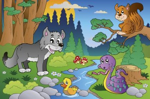FotoTAPETA na flizelinie MS-5-0336 FOREST ANIMALS