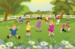 FotoTAPETA na flizelinie MS-5-0343 KIDS IN THE GARDEN
