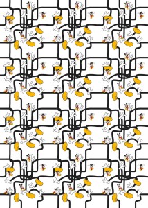 FOTOTAPETA DX4-006 Mickey Mouse Foot Labyrinth