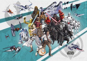 FOTOTAPETA DX8-073 Star Wars Cartoon Collage Wide