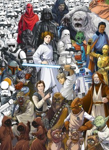 FOTOTAPETA 4-4111 Star Wars Classic Cartoon Collage