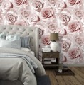 TAPETA J28753 Róza z brokatem J287-53 FLIZELINOWA