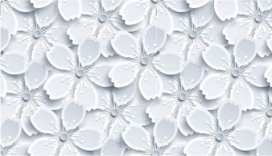 Okleina Meblowa 14130 / 55805 Venilia white flowers szer 45 cm