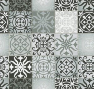 Okleina Meblowa 12066 / 55726 Venilia TILES BLACK AND WHITE szer 45
