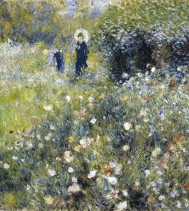 Fototapeta na flizelinie MS-3-0256 WOMAN IN A GARDEN - PIERRE AUGUSTE RENOIR