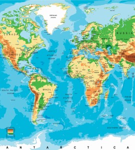 Fototapeta na flizelinie MS-3-0261 WORLD MAP