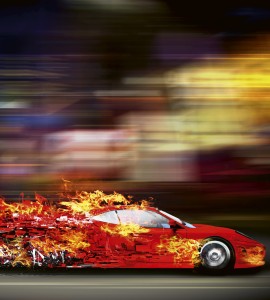 Fototapeta na flizelinie MS-3-0309 SPEEDING CAR