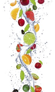 Fototapeta na flizelinie MS-2-0239 FRUITS IN WATER