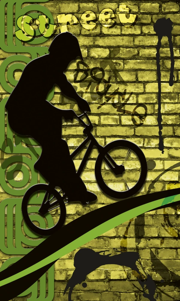 Fototapeta na flizelinie MS-2-0328 BICYCLE GREEN