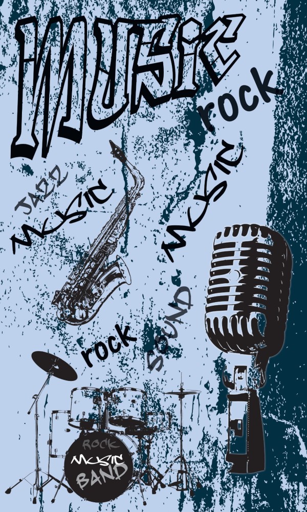 Fototapeta na flizelinie MS-2-0329 MUSIC BLUE