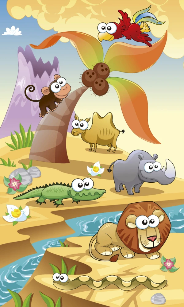 Fototapeta na flizelinie MS-2-0333 SAVANNA ANIMALS