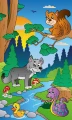 Fototapeta na flizelinie MS-2-0336 FOREST ANIMALS