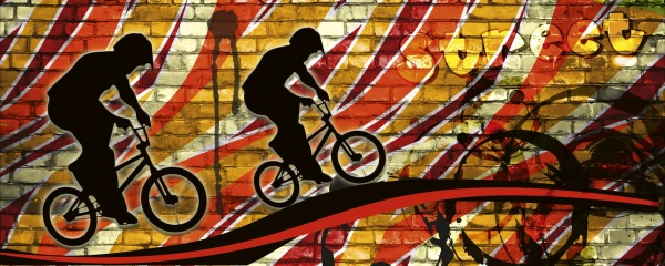 Fototapeta na flizelinie MP-2-0327 BICYCLE RED