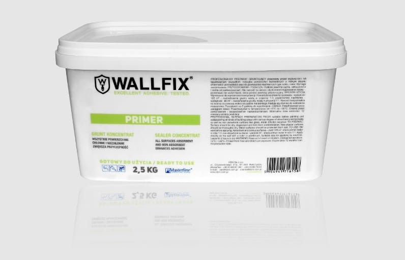 Profesjonalny grunt WALLFIX PRIMER SEALER 2,5kg do niechłonnych powierzchni