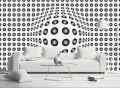Fototapeta na flizelinie 5006-2V-1 DOTS BLACK AND WHITE ARANŻACJA