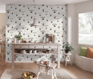 TAPETA 10410-14 ERISMANN FILIŻANKI Z KAWĄ