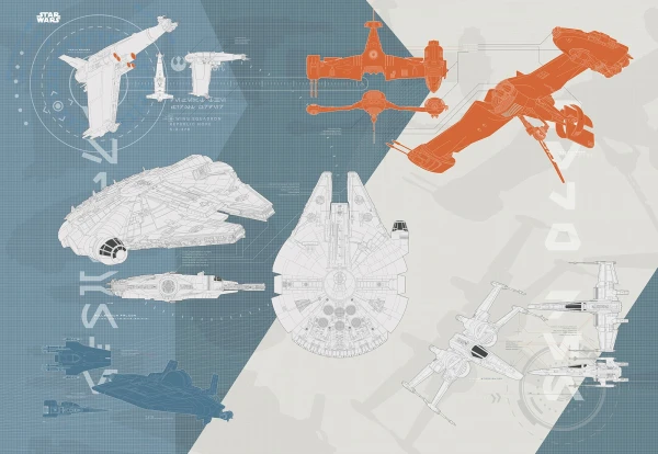 Fototapeta 8-4001 STAR WARS TECHNICAL PLAN