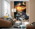 Mural fototapeta 2531N-81 Ricefields by Night - Zoom
