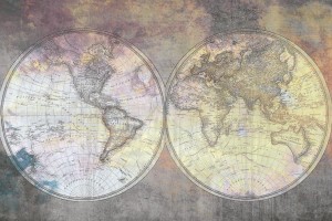 Fototapeta na Flizelinie MS-5-0369 Abstrakcyjna mapa świata I. 375 x 250 cm