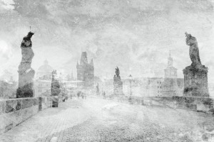Fototapeta na Flizelinie MS-5-0372 Abstrakcja Most Karola II. 375 x 250 cm