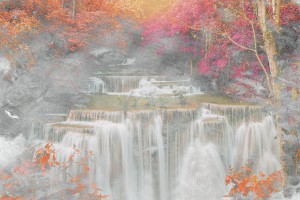 Fototapeta na Flizelinie MS-5-0388 Abstrakcyjny wodospad I. 375 x 250 cm
