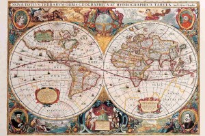 Fototapeta na flizelinie MS-5-1500 Mapa antyczna 1630 375 x 250 cm