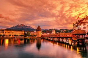 Fototapeta na Flizelinie MS-5-1063 Kapellbrücke, Lucerna II. 375 x 250 cm