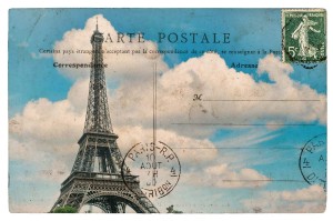 Fototapeta na flizelinie MS-5-2080 Antyczna pocztówka francuska 375 x 250 cm