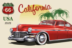 Fototapeta na flizelinie MS-5-2087 Vintage plakat Kalifornia 375 x 250 cm