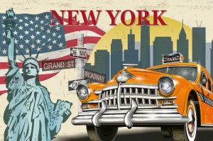 Fototapeta na flizelinie MS-5-2181 New York Taxi 375 x 250 cm