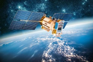 Fototapeta na flizelinie MS-5-2254 Satelita krążący wokół Ziemi 375 x 250 cm