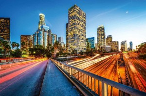 Fototapeta na flizelinie MS-5-2973 Los Angeles nocą 375 x 250 cm