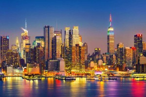 Fototapeta na flizelinie MS-5-2974 Manhattan nocą 375 x 250 cm