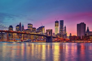 Fototapeta na flizelinie MS-5-3009 Manhattan o zmierzchu 375 x 250 cm