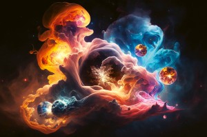 Fototapeta na flizelinie MS-5-AI-0017 Space Smoke 375 x 250 cm
