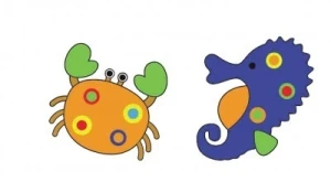 SRP-010 DEKORACJA ŚCIENNA - Krab i Konik morski