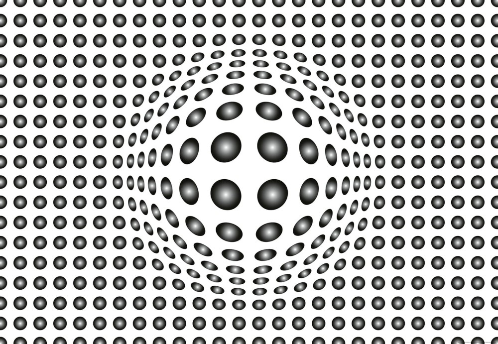 Fototapeta Flizelinowa 5006-8 DOTS BLACK AND WHITE