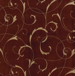 Okleina Meblowa 10645 / Gekkofix scroll overprint brown/gold szer 90 cm