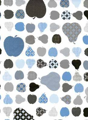 OKLEINA MEBLOWA 12852 GEKKOFIX APPLES & PEARLS BLUE