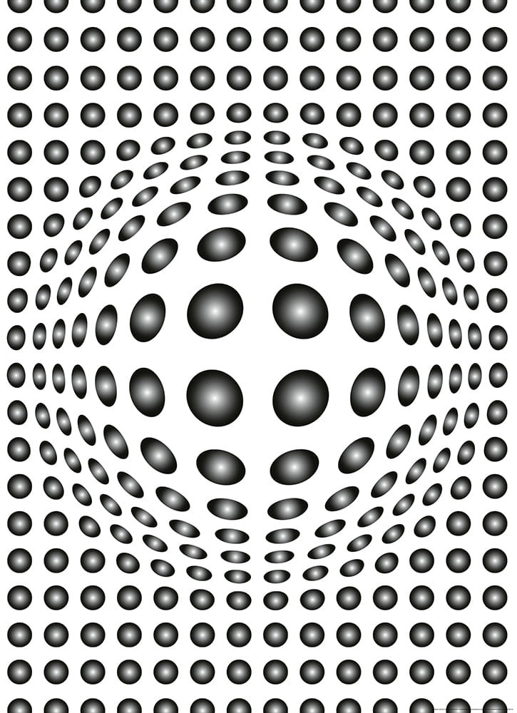 Fototapeta na flizelinie 5006-2V-1 DOTS BLACK AND WHITE