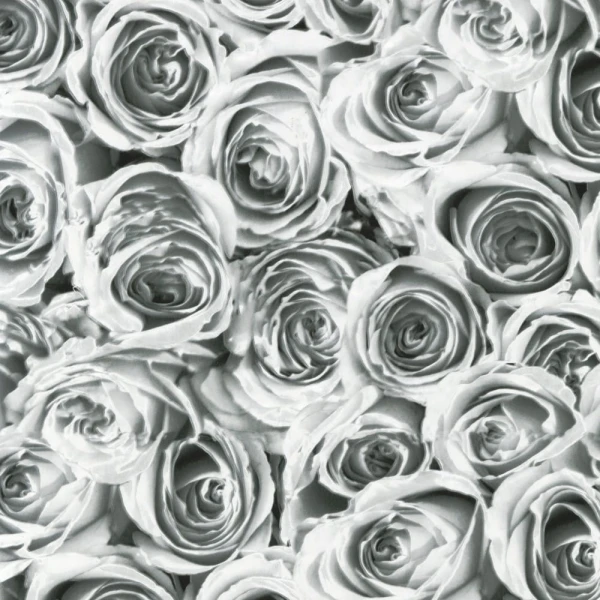 OKLEINA MEBLOWA 12856 GEKKOFIX ROSES WHITE GREY
