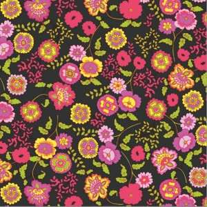 Okleina Meblowa 13424 / Gekkofix fleur black szer 45 cm